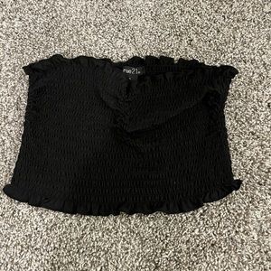 3/$15 Rue21 NWT Ruched Black Tube Top